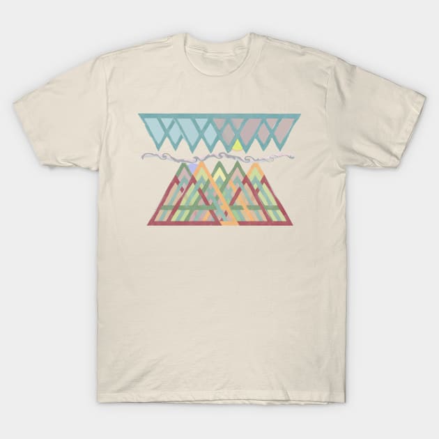 Abstract Mountain Sunset T-Shirt T-Shirt by DISmithArt